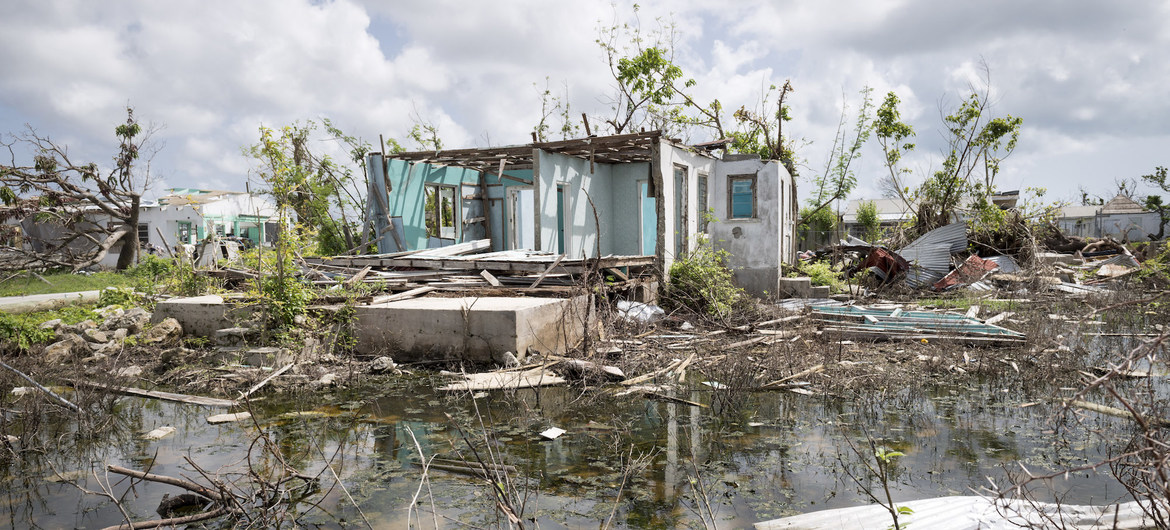 Devastación causada por el Huracán Irma en Antigua y Barbuda en 2017.