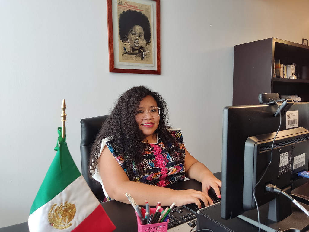 María Celeste Sánchez Sugía es la primera senadora en la historia de México que se reconoce abiertamente como afrodescendiente.