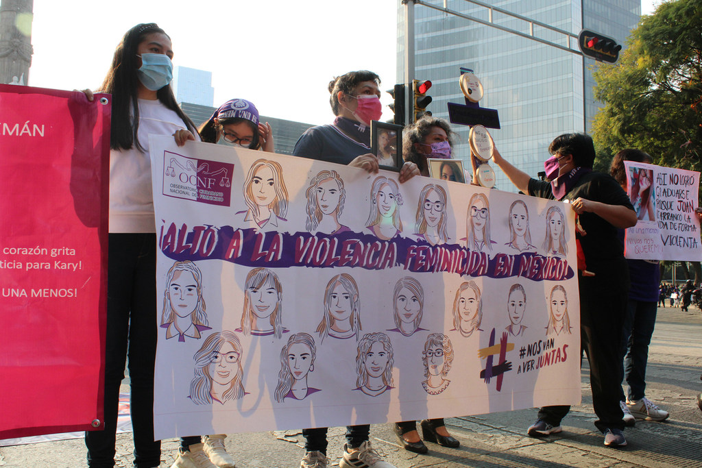 En México las mujeres exigen el alto a la violencia feminicida.