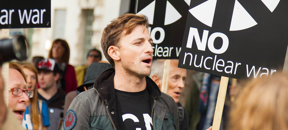 Manifestación en el Reino Unido contra las armas nucleares. (Foto de archivo)