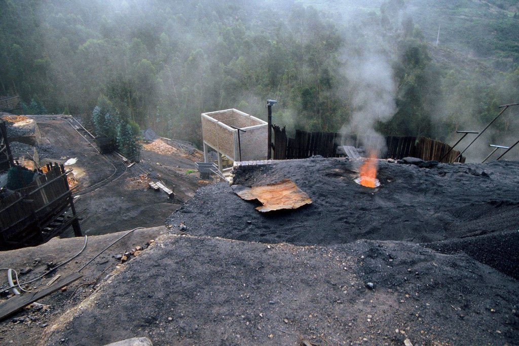 Minas de carbón en las afueras de Samaca, en Colombia.