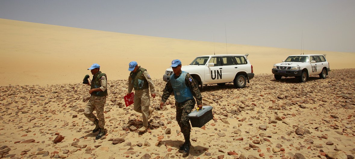 El personal de mantenimiento de la paz está destinado en el Sáhara Occidental desde 1991, cuando se estableció la misión de la ONU, la MINURSO.