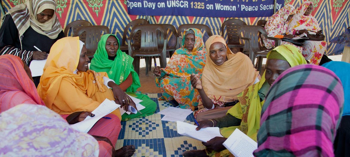 Un taller de trabajo sobre mujeres, paz y seguridad de la Misión de las Naciones Unidas en Darfur.