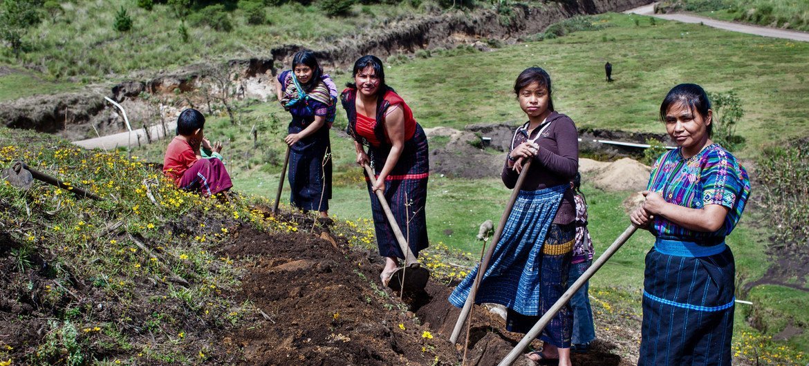 Mujeres agricultoras en Guatemala
