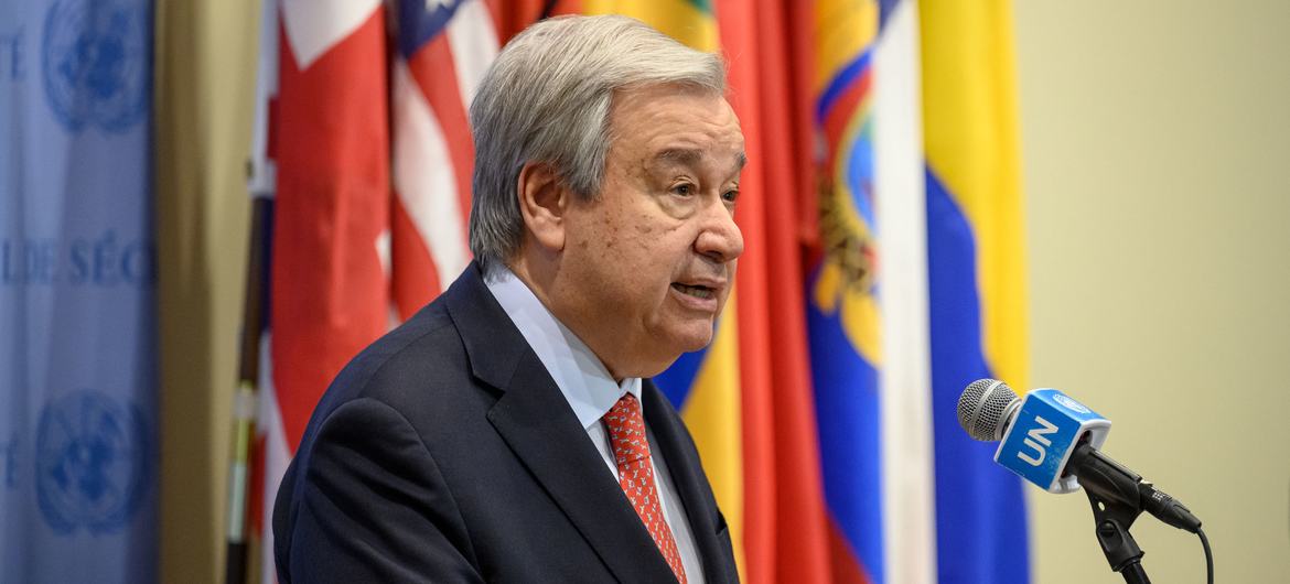 ARCHIVO: El Secretario General habla ante la prensa en la sede de la ONU en Nueva York.