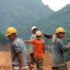 Trabajadores de la construcción en Vietnam