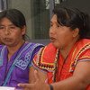 Mujeres indígenas de Costar Rica participantes en la Primera Consulta Nacional con los Pueblos Indígenas, celebrada en San José en mayo de 2017