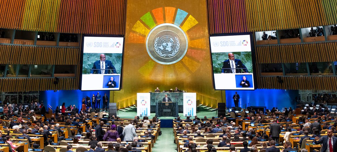 Cumbre de los SDG en el auditorio de la Asamblea General de la ONU