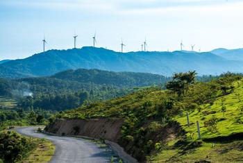 Un parque eólico en la provincia de Quang Tri en Vietnam.