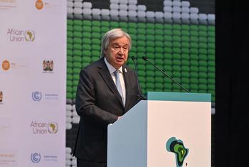 El Secretario General, António Guterres, se dirige a los líderes de la Cumbre del Clima de África en Nairobi, Kenia.