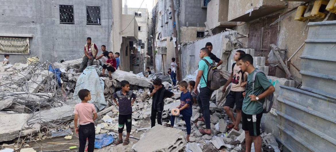 Niños en la Franja de Gaza. 08 de agosto de 2022.